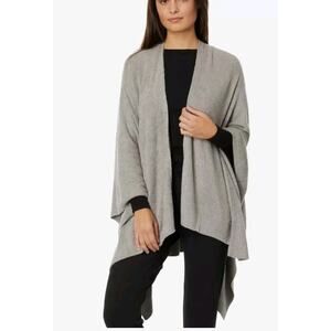 Barefoot Dreams CozyChic Lite Heathered Weeke Wrap Pewter Pearl,One Size A511978